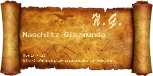Naschitz Giszmunda névjegykártya